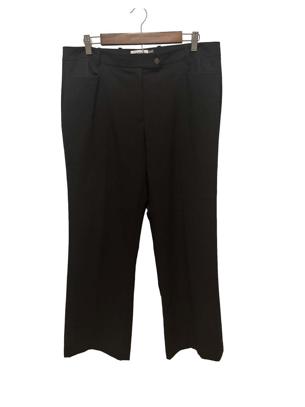 Calvin Klein Black Wide-Leg Women's Pants Size 12